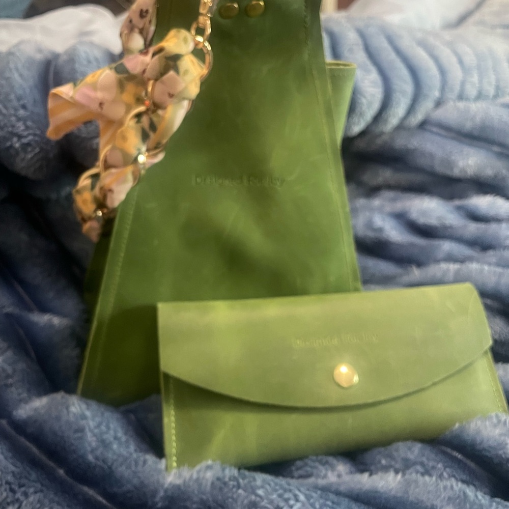 Designed for joy nubuck bag/wallet